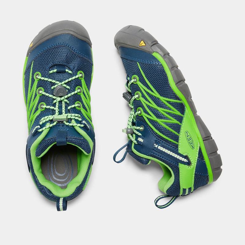 Zapatos Trekking Keen Chandler Cnx Para Niños Azul Marino/Verdes - Zapatos Keen Mexico (963240-AGO)